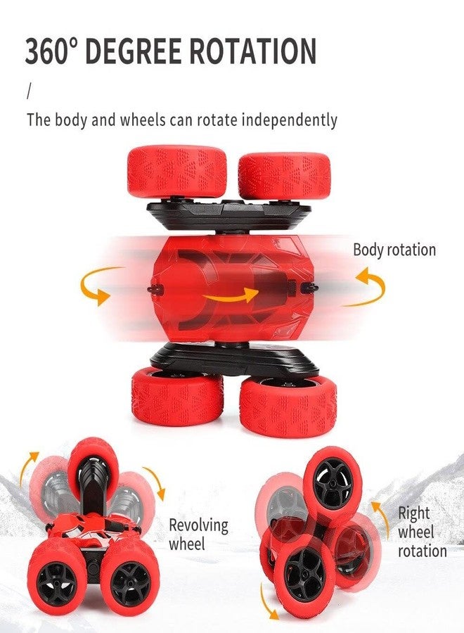 VGRASSP Double Flip 360 Degree Stunt Racing Car Toy for Kids - Off Road Vehicle, Red - Image 2